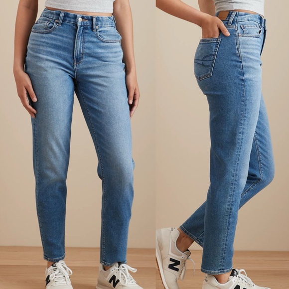 American Eagle Outfitters Denim - American Eagle AE Curvy Mom Jeans Medium Wash Size 12 Short 12S